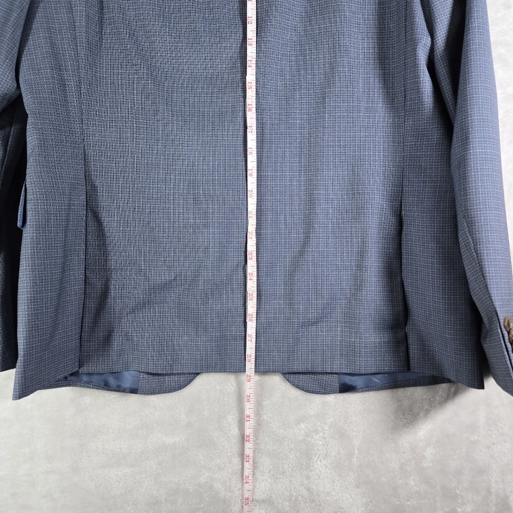 Paul Smith Designer Men’s Suit Soho Fit Blue 42R Jacket 36 Waist Unhemmed Plaid - Picture 13 of 16